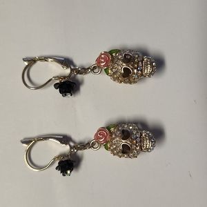 Betsy Johnson Skull Earrings
